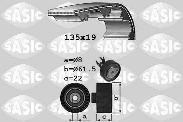 SASIC 1756057 Kit cinghie dentate-Kit cinghie dentate-Ricambi Euro