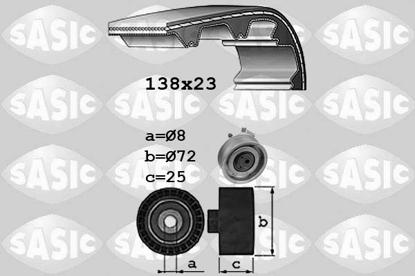 SASIC 1756060 Kit cinghie dentate-Kit cinghie dentate-Ricambi Euro