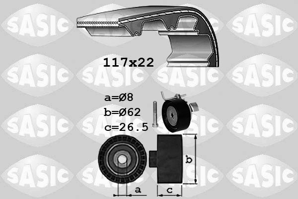 SASIC 1756080 Σετ οδοντωτού ιμάντα for FORD VOLVO