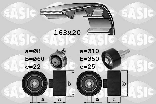 SASIC 1756081 Σετ οδοντωτού ιμάντα for AUDI CUPRA SEAT SKODA VW