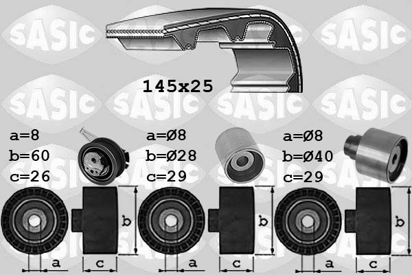 SASIC 1756087 Σετ οδοντωτού ιμάντα for AUDI SEAT SKODA VW