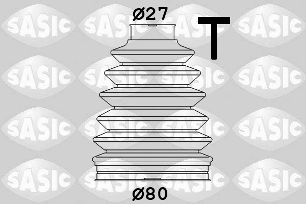 SASIC 1904050 Kit cuffia, Semiasse-Kit cuffia, Semiasse-Ricambi Euro