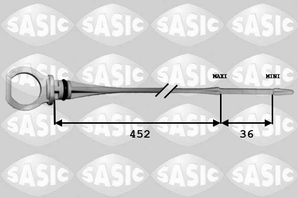 SASIC 1940008 Asta controllo livello olio-Asta controllo livello olio-Ricambi Euro