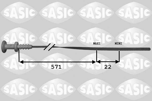 SASIC 1940011 Asta controllo livello olio-Asta controllo livello olio-Ricambi Euro