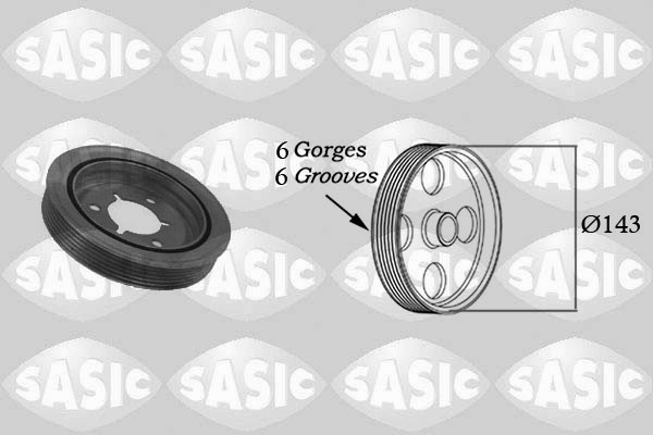 SASIC 2150001 Puleggia cinghia, Albero a gomiti-Puleggia cinghia, Albero a gomiti-Ricambi Euro