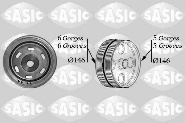 SASIC 2150017 Puleggia cinghia, Albero a gomiti-Puleggia cinghia, Albero a gomiti-Ricambi Euro