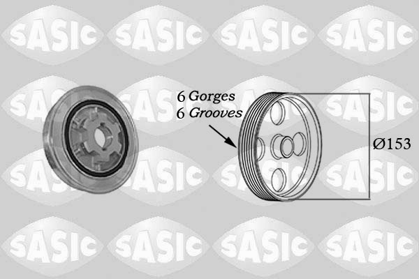 SASIC 2150023 Puleggia cinghia, Albero a gomiti