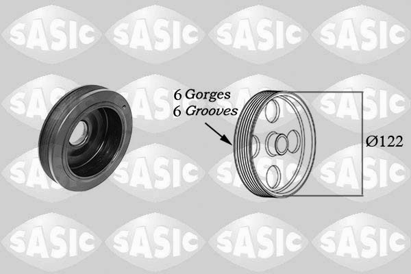 SASIC 2154025 Puleggia cinghia, Albero a gomiti-Puleggia cinghia, Albero a gomiti-Ricambi Euro