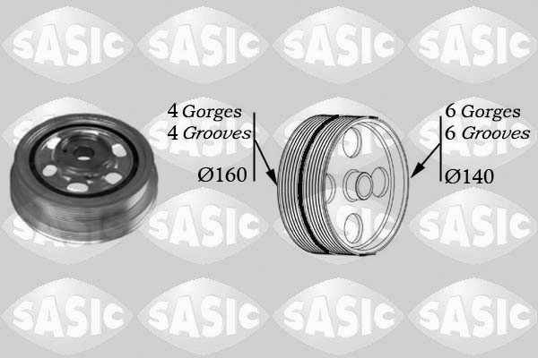 SASIC 2156030 Puleggia cinghia, Albero a gomiti-Puleggia cinghia, Albero a gomiti-Ricambi Euro