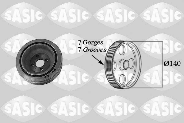 SASIC 2156032 Puleggia cinghia, Albero a gomiti-Puleggia cinghia, Albero a gomiti-Ricambi Euro