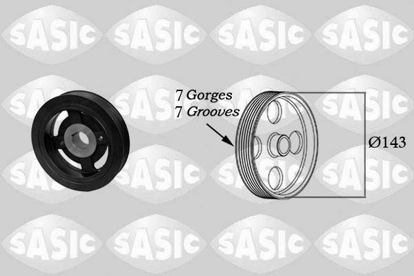 SASIC 2156058 Puleggia cinghia, Albero a gomiti