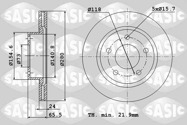 SASIC 2464L24J Discofreno-Discofreno-Ricambi Euro