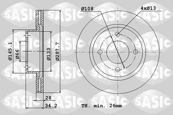 SASIC 2464T84J Discofreno