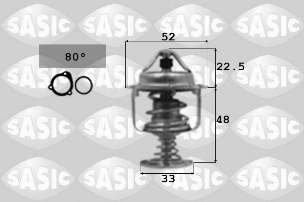 SASIC 3306065 Termostato, Refrigerante-Termostato, Refrigerante-Ricambi Euro