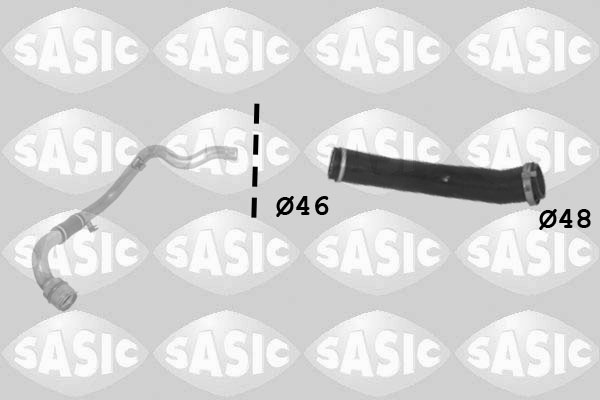SASIC 3334063 Ελαστ. σωλ. αέρα υπερπλήρωσης Είσοδος Ψυγείο αέρα υπερπλήρωσης for DACIA