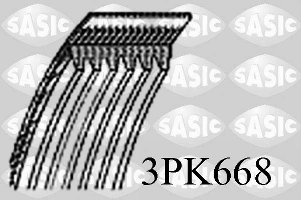 SASIC 3PK668 Cinghia Poly-V