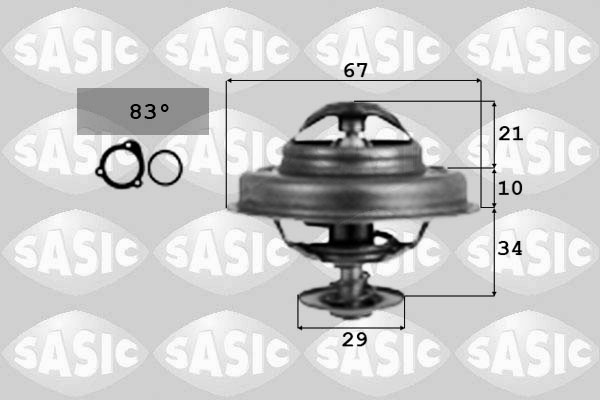 SASIC 4000368 Termostato, Refrigerante-Termostato, Refrigerante-Ricambi Euro