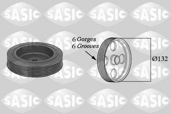 SASIC 4000704 Puleggia cinghia, Albero a gomiti