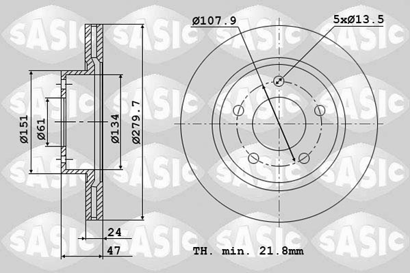 SASIC 4004298J Discofreno-Discofreno-Ricambi Euro