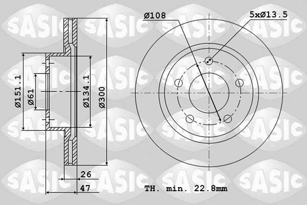 SASIC 4004299J Discofreno-Discofreno-Ricambi Euro