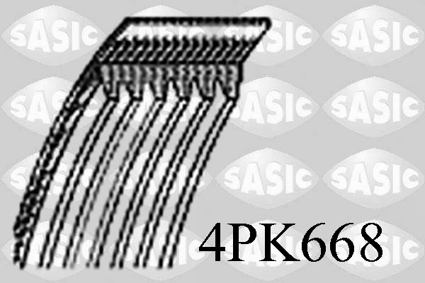 SASIC 4PK668 Cinghia Poly-V