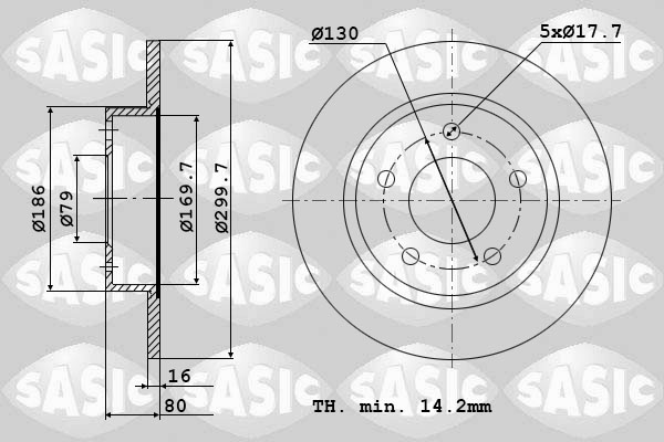 SASIC 6100023 Discofreno-Discofreno-Ricambi Euro