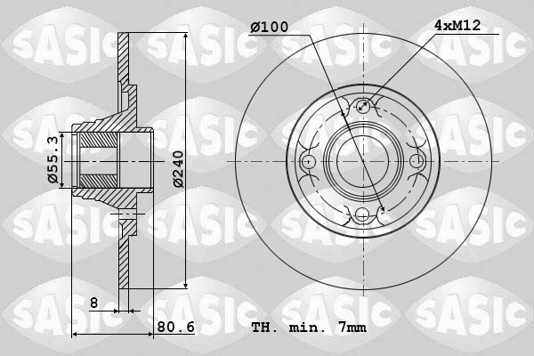 SASIC 6104003 Discofreno-Discofreno-Ricambi Euro