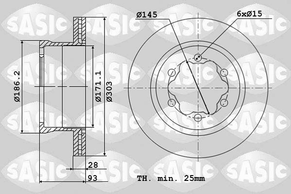 SASIC 6106103 Discofreno-Discofreno-Ricambi Euro