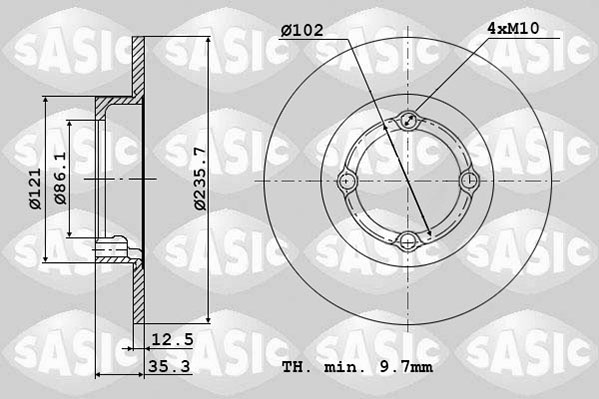 SASIC 6106111 Discofreno-Discofreno-Ricambi Euro