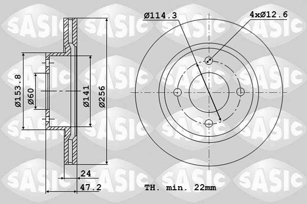 SASIC 6106112 Discofreno-Discofreno-Ricambi Euro