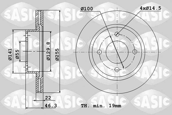 SASIC 6106125 Discofreno-Discofreno-Ricambi Euro