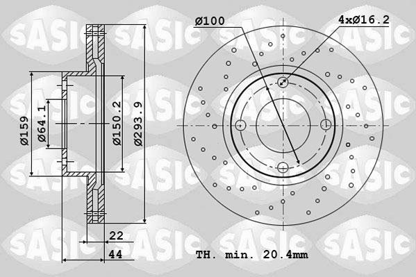 SASIC 6106247 Discofreno-Discofreno-Ricambi Euro