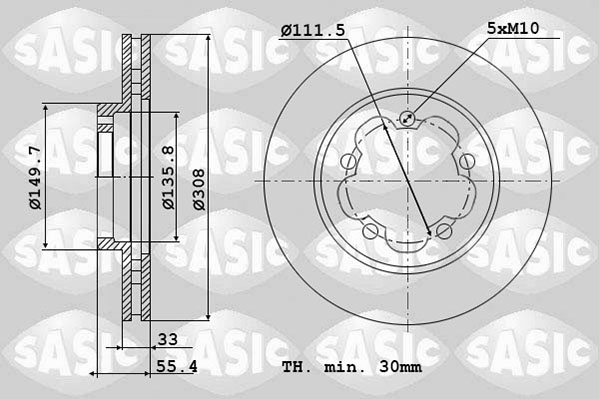 SASIC 6106300 Discofreno-Discofreno-Ricambi Euro