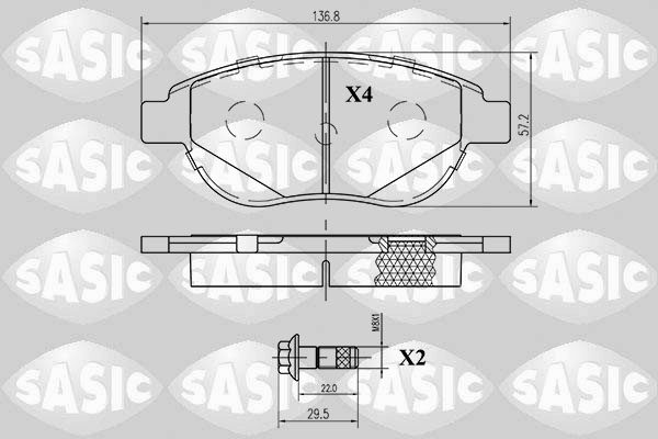 SASIC 6210008 Kit pastiglie freno, Freno a disco-Kit pastiglie freno, Freno a disco-Ricambi Euro