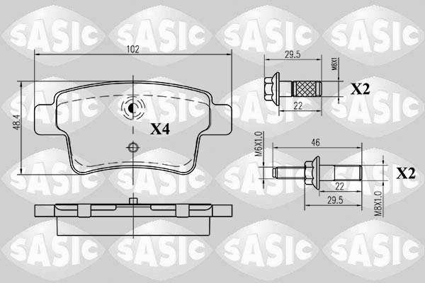 SASIC 6210018 Kit pastiglie freno, Freno a disco-Kit pastiglie freno, Freno a disco-Ricambi Euro