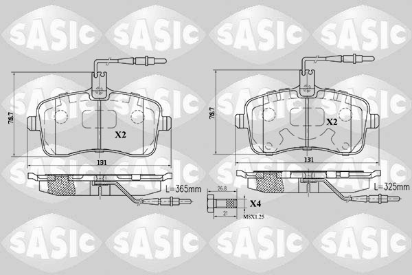 SASIC 6210019 Kit pastiglie freno, Freno a disco