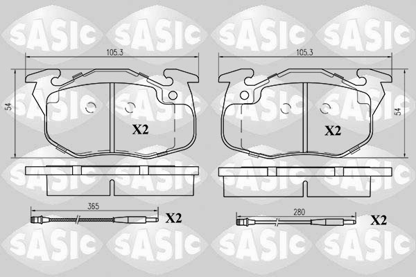 SASIC 6210032 Kit pastiglie freno, Freno a disco