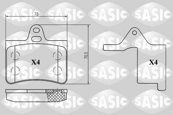 SASIC 6210034 Kit pastiglie freno, Freno a disco-Kit pastiglie freno, Freno a disco-Ricambi Euro