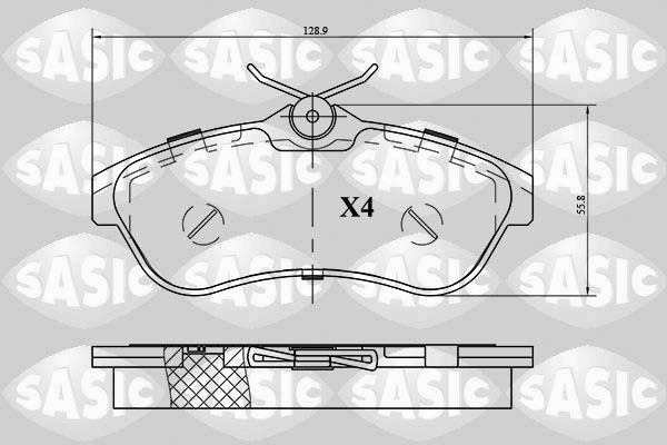 SASIC 6210044 Kit pastiglie freno, Freno a disco-Kit pastiglie freno, Freno a disco-Ricambi Euro