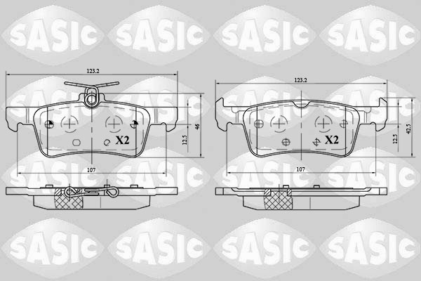 SASIC 6210053 Kit pastiglie freno, Freno a disco-Kit pastiglie freno, Freno a disco-Ricambi Euro