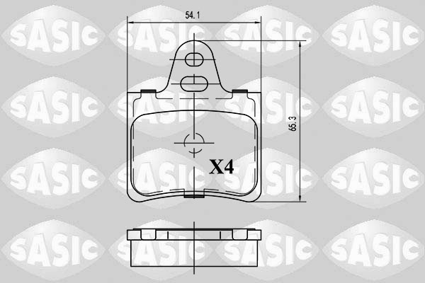 SASIC 6210055 Kit pastiglie freno, Freno a disco