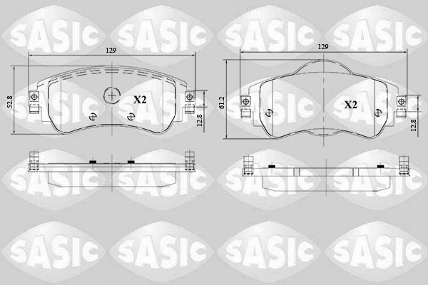 SASIC 6210066 Kit pastiglie freno, Freno a disco-Kit pastiglie freno, Freno a disco-Ricambi Euro