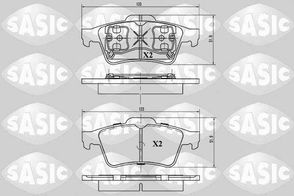 SASIC 6214003 Kit pastiglie freno, Freno a disco