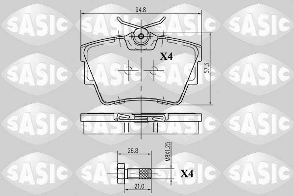 SASIC 6214005 Kit pastiglie freno, Freno a disco