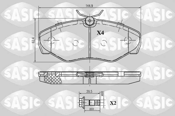 SASIC 6214007 Kit pastiglie freno, Freno a disco-Kit pastiglie freno, Freno a disco-Ricambi Euro