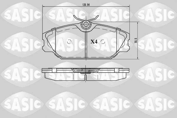 SASIC 6214008 Kit pastiglie freno, Freno a disco