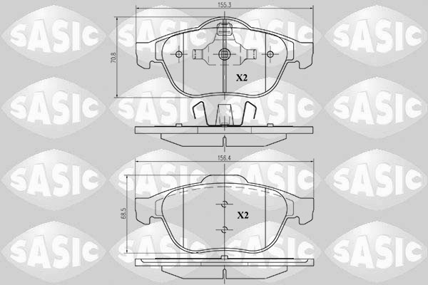 SASIC 6214009 Kit pastiglie freno, Freno a disco-Kit pastiglie freno, Freno a disco-Ricambi Euro