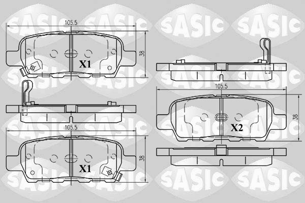 SASIC 6214025 Kit pastiglie freno, Freno a disco