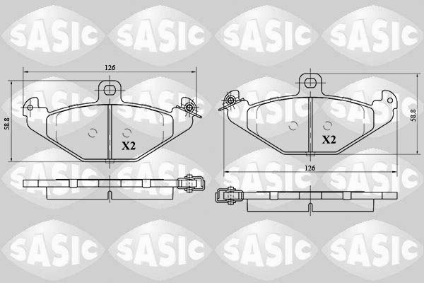 SASIC 6214031 Kit pastiglie freno, Freno a disco-Kit pastiglie freno, Freno a disco-Ricambi Euro