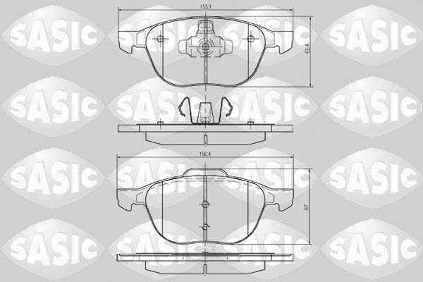 SASIC 6216001 Kit pastiglie freno, Freno a disco